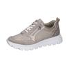 Plateausneaker WALDLÄUFER "H-AJALA", Damen, Gr. 4,5 (37,5), gold (beige, goldfarben), Veloursleder, Nappaleder, Nubukleder, Textil, kontrastfarbene Details, sportlich, Schuhe, Halbschuh, Schnürschuh, Freizeitschuh mit Kontrastbesätzen, Weite H