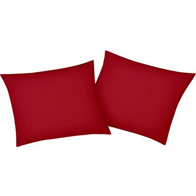 Kissenbezug BELLANA "Mako-Jersey-Exclusiv", rot (rubin), B:40cm L:40cm, Baumwolle, Obermaterial: 100% Baumwolle, Kissenbezüge, aus reiner Baumwolle Image