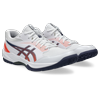 Hallenschuh ASICS "GEL-TASK 4", Gr. 43,5, weiß, indigo fog, Textil, Synthetik, sportlich, Schuhe, für Hallensport