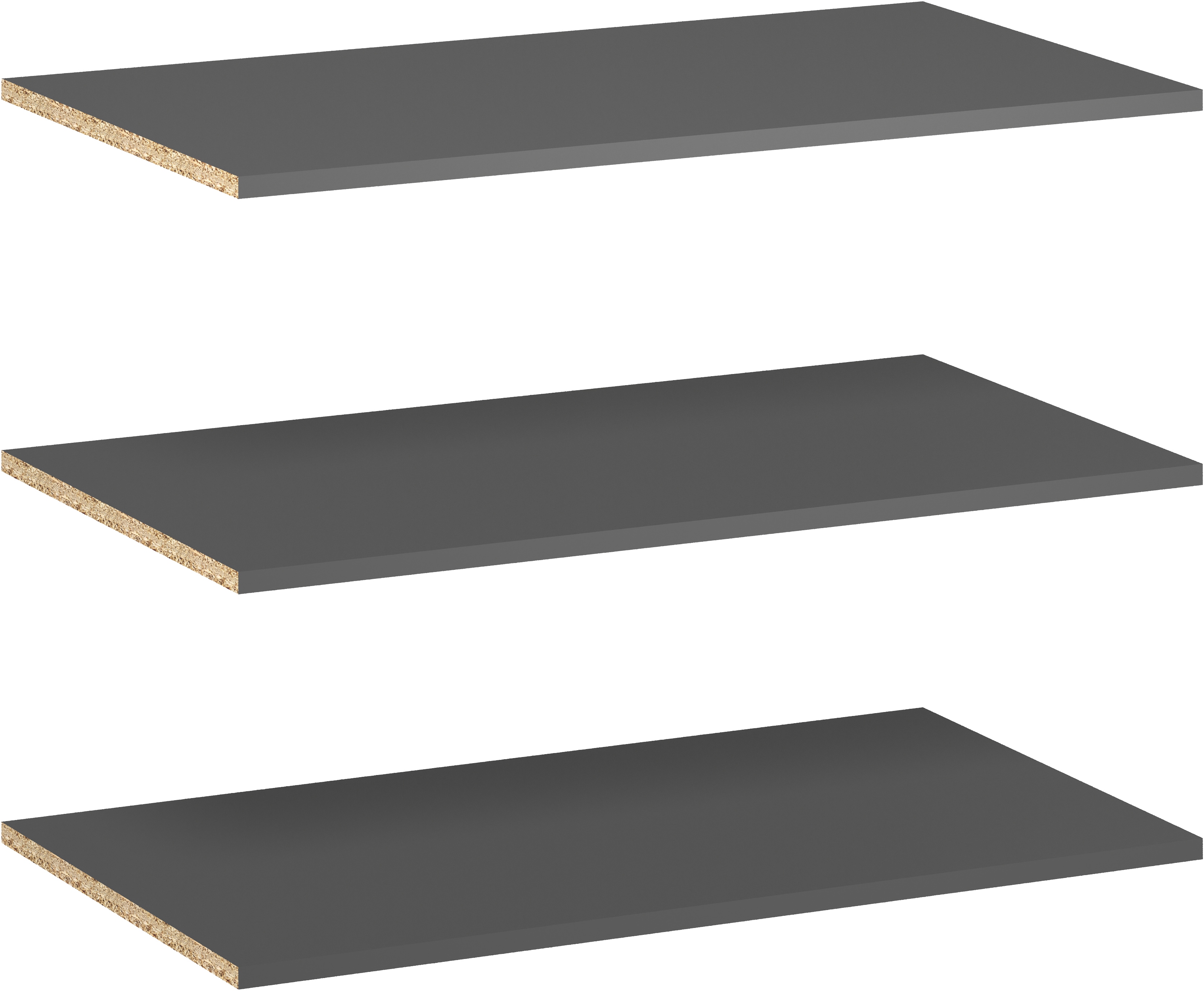 Einlegeboden INOSIGN "Estepona", grau (anthrazit), B:83cm H:2cm T:46cm, FSC-zertifizierter Holzwerkstoff, Einlegeböden, Einlegeboden 3er Set in Anthrazit - Für den Kleiderschrank 15255557