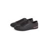 Sneaker TOMMY HILFIGER "CORE CORPORATE VULC LEATHER", Herren, Gr. 40, schwarz, Leder, Lederimitat, sportlich, Schuhe, Freizeitschuh, Halbschuh, Schnürer mit Logoschriftzug