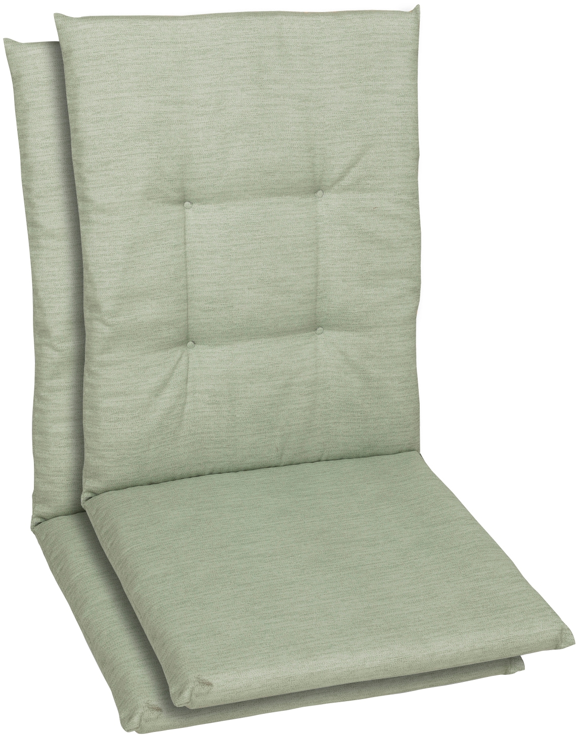 Sitzauflage GO-DE, grün, B:48cm H:5cm T:108cm, Baumwolle, Polyester, Polyurethan, Polsterauflagen, Maße ca.: 48 cm x 108 cm x 5 cm Image