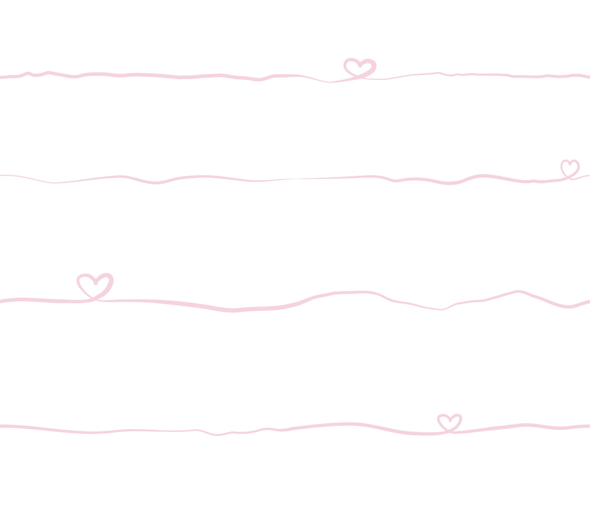 Vliestapete A.S. CRÉATION "Little Love", rosa (rosa weiß), B:0,53m L:10,05m, Vlies, Tapeten, Tapete Kinder Tapeten Kinderzimmer Schlafzimmer modern Design Optik