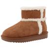 Winterboots TOM TAILOR, Kinder, Gr. 38, braun (haselnuss), Textil, Glitzer, casual, Schuhe, Plateau, Schlupfboots mit edlem Glitzerdruck
