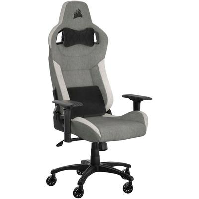 CORSAIR Gaming-Stuhl "T3 Rush (2023) - Grey and White", grau (grau, grau), B/H/T: 80cm x 30cm x 60cm, Stühle Image