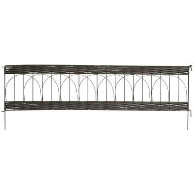 Beetumrandung WINDHAGER "PVC Rattan", grau (anthrazit), H:35cm, Kunststoff, Beeteinfassungen, Beeteinfassung Image
