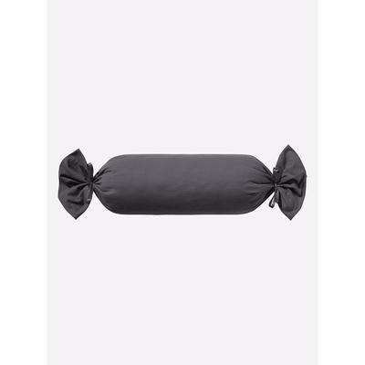 Kissenbezüge ESTELLA Gr. 1, grau (anthrazit), Nackenrollenbezug 15x40cm, Baumwolle, Baumwolle, 100% Baumwolle, Kissenbezüge Image