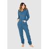 Jumpsuit MONIZ, Baby, Gr. XS, EURO-Größen, blau (jeansblau), 80% Baumwolle, 20% Polyester, casual, lang, Langarm, Overalls, mit kuscheligem Komfort