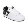 Sneaker DC SHOES "COURT GRAFFIK", Gr. 47, schwarz-weiß (weiß, schwarz, schwarz), Leder, sportlich, Schuhe