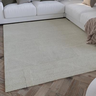 Wollteppich WECON HOME "Hamptons FIVETEEN", beige (creme weiß), B:80cm H:15mm L:230cm, Schurwolle, Teppiche, Läufer, Schurwolle, Kurzflor, Wohn- & Schlafzimmer, Hoch-Tief-Effekt Image