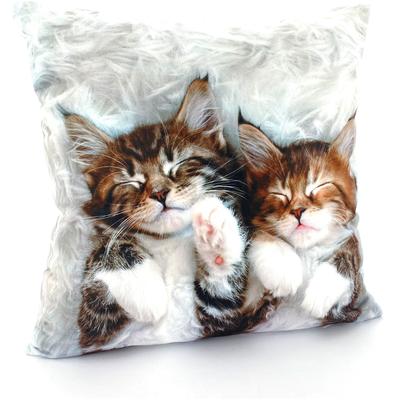 Dekokissen WECKBRODT "Katzen" Gr. 1, bunt (multi, bedruckt), B:40cm L:40cm, Polyester, Dekokissen_Sitzkissen_Kissenhüllen, Kissenhülle ohne Füllung, 1 Stück Image