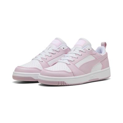 Sneaker PUMA "Rebound V6 Low Sneakers Erwachsene", Gr. 41, weiß (weiß rose mauve pink), Obermaterial: Textil, Synthetik; Futter: Textil; Innensohle: Textil; Laufsohle: Gummi, Schuhe Image