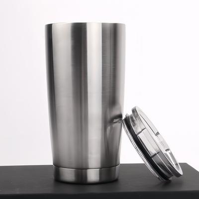 TEMU 20 Oz Stainless Steel Tumbler With Food-grade Insulated Liner, Integrated Steel Construction, Wear-resistant Lid, Vacuum Insulated Travel Mug For Temperature , Portable Design Image