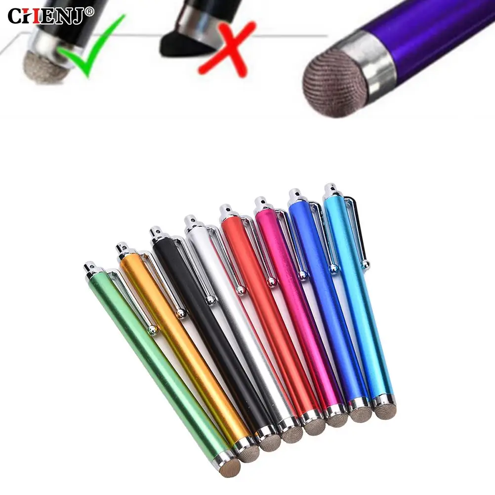 1PC Universal Mini Metal Micro Fibre Stylus Mesh Fiber Tip Touch Screen Stylus Pen For IPhone For Samsung Smart Phone Tablet PC
