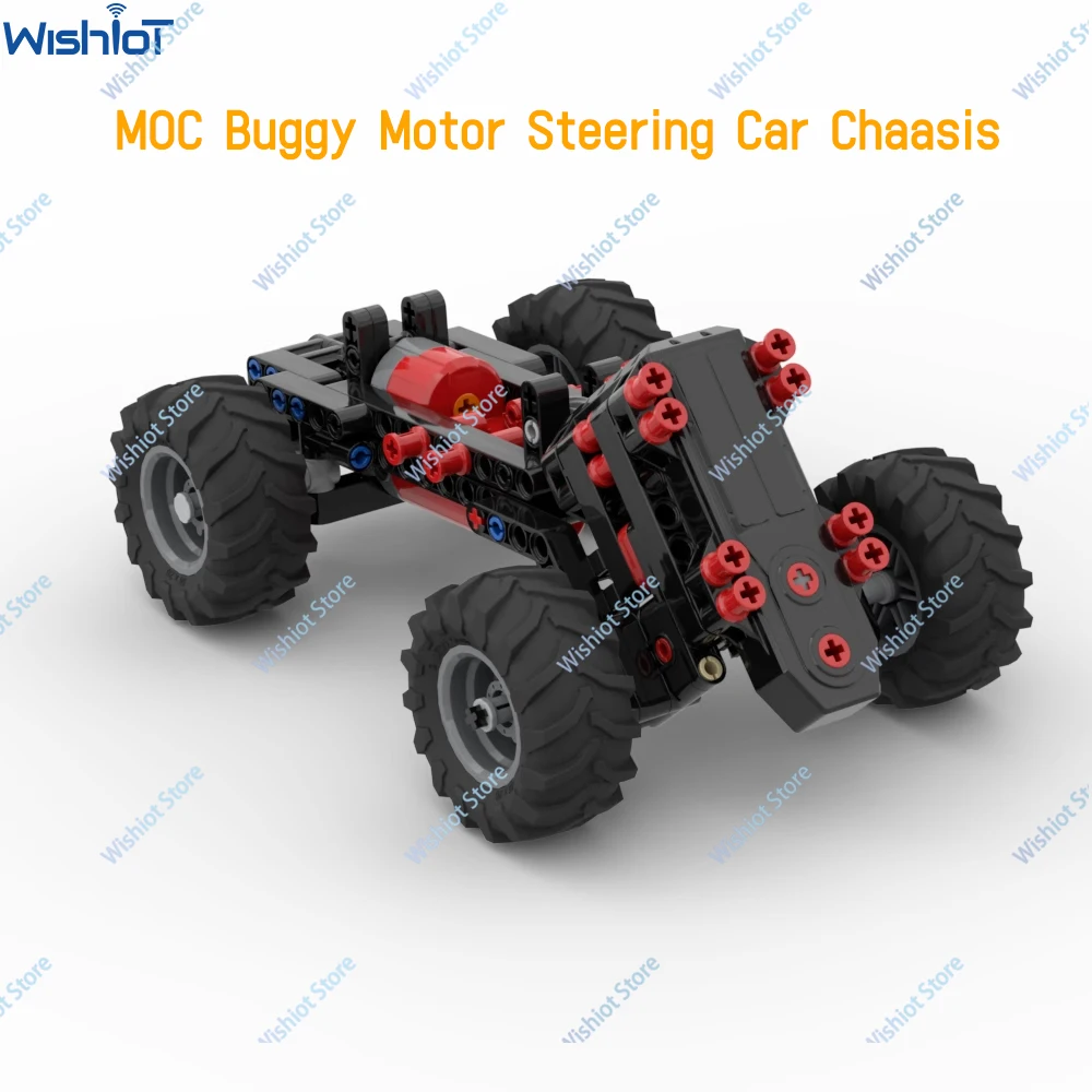 MOC Basic Buggy Auto Chassis Servomotor Buggy Motor Lenkung Auto High Speed APP Fernbedienung Bausteine Power Funktionen