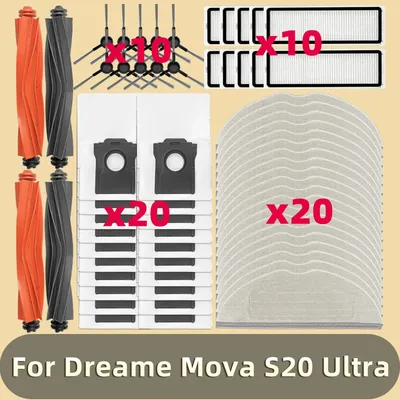 Kompatibel Für Dreame Mova S20 Ultra / RLM71CE Ersatzteile Hauptrolle, Seitenbürste, HEPA-Filter, Wischpad, Staubbeutel, Zubehör, Verbrauchsmaterialien Image