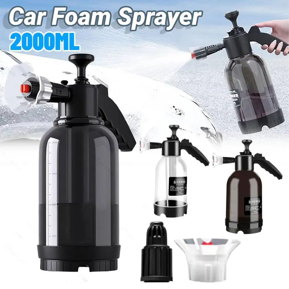 Schaum Sprayer Schaum Waschen Auto Spray Flasche Manuelle Luftdruck Wasser Spray Flasche Für Garten Auto Waschen Hochdruck Spritzpistole Image