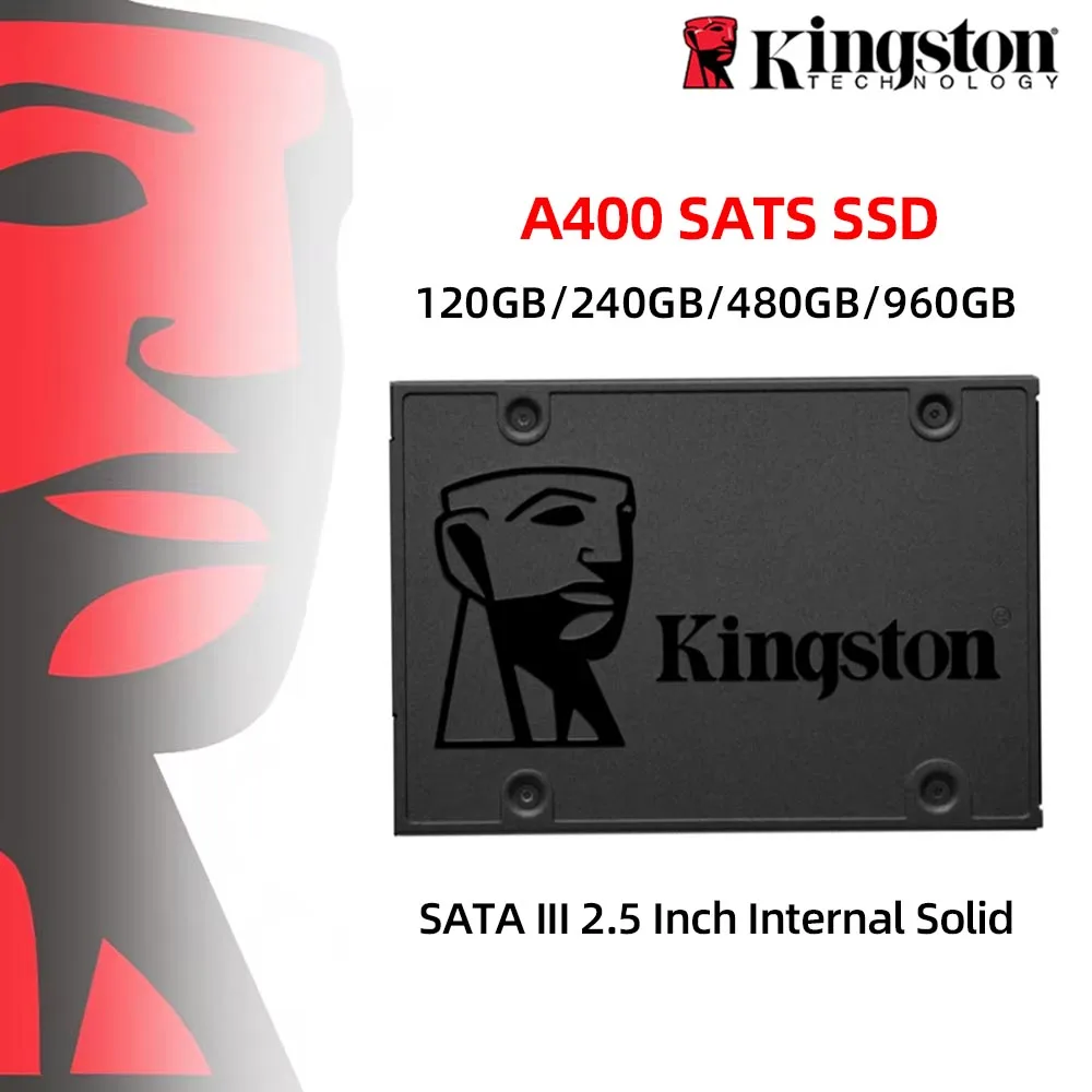 Kingston SSD Internes Solid-State-Laufwerk A400 960 GB 480 GB 240 GB 120 GB 2,5 Zoll SSD SATA III HDD Festplatte für Laptop-Desktop Image