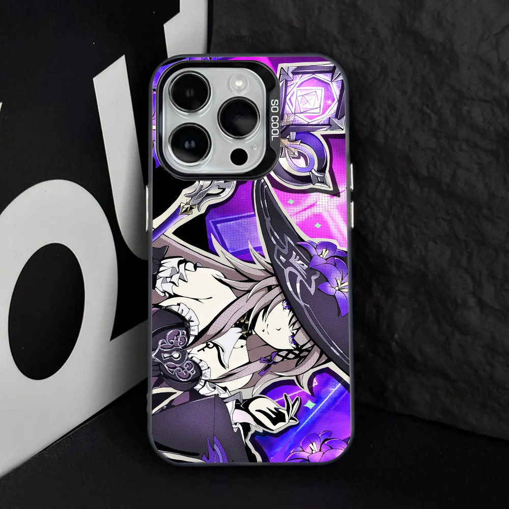 Honkai Star Rail Herta Handyhülle IMD Farbe Silber Shell für IPhone 16 15 14 13 12 11 Pro Max Plus Image
