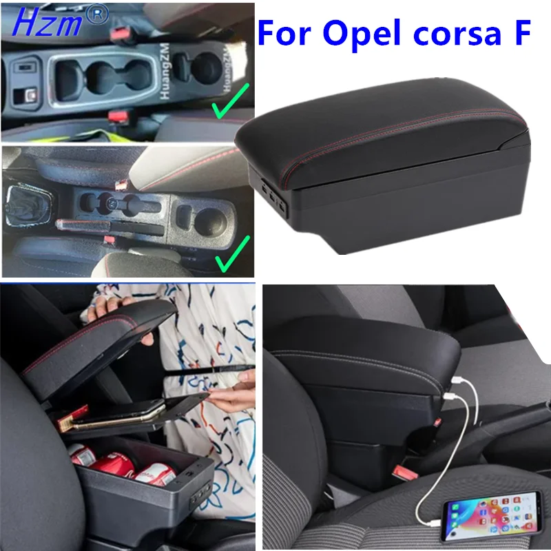 Für Opel corsa F Armlehne box Für Opel corsa 2019 2020 2021 2022 2023 2024 Auto Armlehne box Gewidmet Retrofit auto Zubehör Image