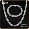 EWYA One Row 6/8/10/13 mm echtes voller Moissanit kubanisches Halskettenarmband für Männer Frauen Unisex 925 Silber Hip Hop Tennis Halsketten