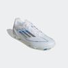 Fußballschuh ADIDAS PERFORMANCE "F50 LEAGUE FG/MG", Gr. 44,5, weiß (cloud weiß, silber metallic, cloud weiß), Synthetik, Textil, sportlich, Schuhe