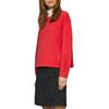 Sweatshirt S.OLIVER, Damen, Gr. 46, rot, Sweatware, Obermaterial: 47% Modal, 41% Polyester, 12% Elasthan, unifarben, casual, relaxed fit taillenbedeckt, Rundhals, Langarm gerader Abschluss, Sweatshirts, im Relaxed Fit