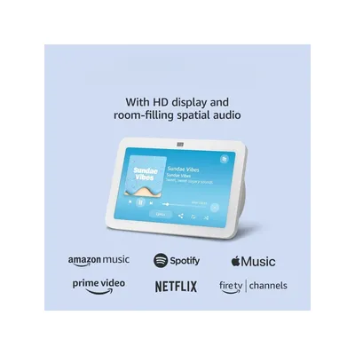 Amazon Echo Show 8 (newest model), With Spatial Audio, Smart Home Hub, and Alexa, Glacier White