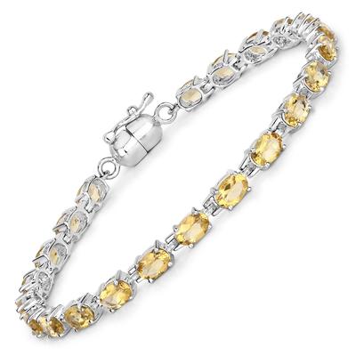 Vira Jewels Armband 925/- Sterling Silber Citrin 8,9ct. weiß Weiss Damen Image