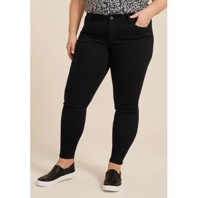 Maurices Plus Size Jeans Women's Jeans Black Mid Rise Jegging Size 18W