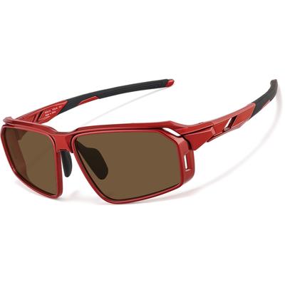Zenni Sunglasses Red With Brown Lens Plastic Full Rim Frame