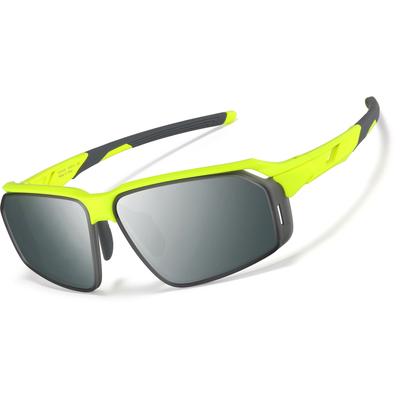 Zenni Sunglasses Yellow With Silver Mirror Plastic Full Rim Frame