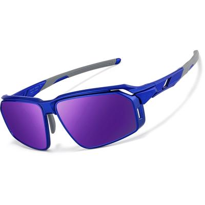 Zenni Sunglasses Blue With Purple Mirror Plastic Full Rim Frame