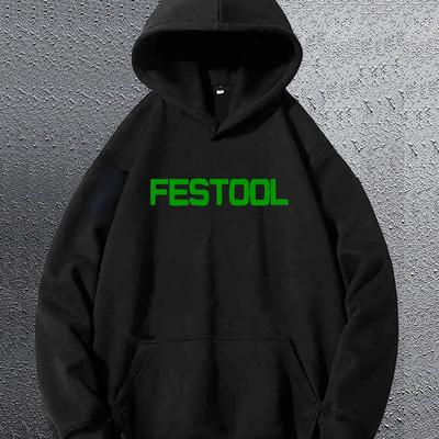 TEMU Men's Casual Hoodie With Letter Print - Cozy Pullover With Kangaroo Pocket, Long Sleeve, Loose Fit For Fall & Winter Image