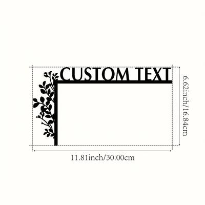 "TEMU Custom Metal Flower Door Frame Decor With Personalized Name Wall Art - 11.8" Hanging Sign For Bedroom, Living Room, Kitchen - Decor Gift" Image
