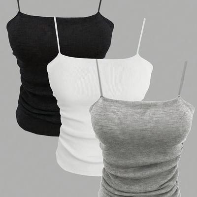 TEMU Garment Length Does Not Shoulder Straps!!!! Vika Targeted, Thin Shoulder Strap Sling Three-piece Set Image