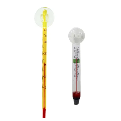 Thermomètre 367D avec ventouse, Tube en verre, thermomètre pour poissons d'aquarium, température