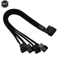 Il più nuovo 4pin IDE Molex a 4 porte 3Pin/4Pin Spina di alimentazione Dispositivo di raffreddamento Ventola di raffreddamento Adattatore Cavo di alimentazione Splitter per PC Computer Case