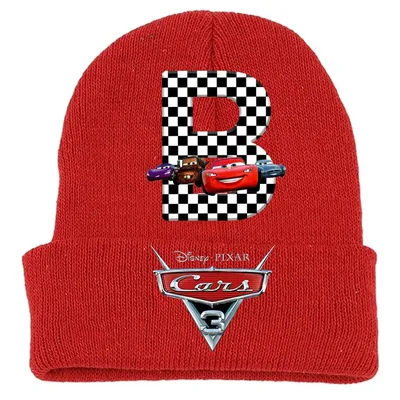 Cars Pixar Lightning McQueen Children Hat Knit Beanie for Boys Girls Winter Warm Knitted Beanie Caps Kids Bonnet Cold Hat Gifts