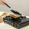 Padella doppia sidedsandwich padella antiaderente per panini da forno con manico piastra ribaltabile in alluminio stampo per cialde toast teglia da forno