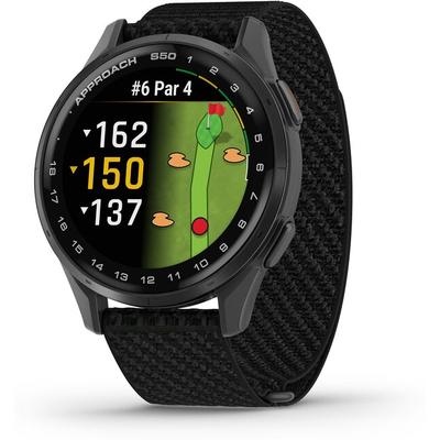 Garmin Approach S50 GPS Golf Smartwatch, Slate Aluminum Black ComfortFit Nylon Band