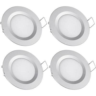 Beijiyi - 4 x LED-Einbaustrahler, 12 v, Loch 58–65 mm, 3 w, 6400 k, Deckeneinbauleuchte für Image