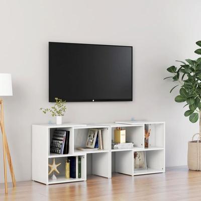 Vidaxl - TV-Schrank,TV-Möbel Hochglanz-Weiß 104x30x52cm Holzwerkstoff Image