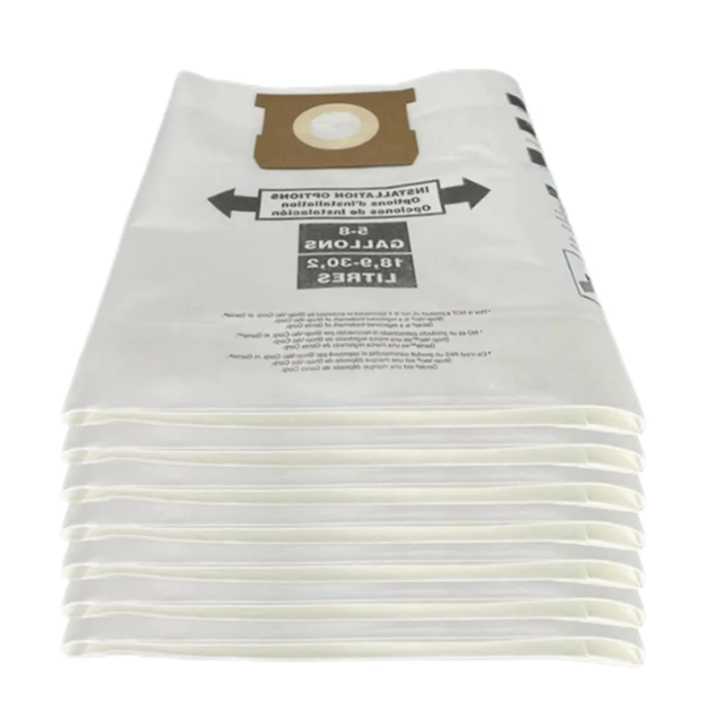 7 Stück Universal-Trockensauger-Staubbeutel für 5 bis 8 Gallonen Staubsauger für Shop Vac 5–8 Gallonen Ridgid VF Staubbeutel Image