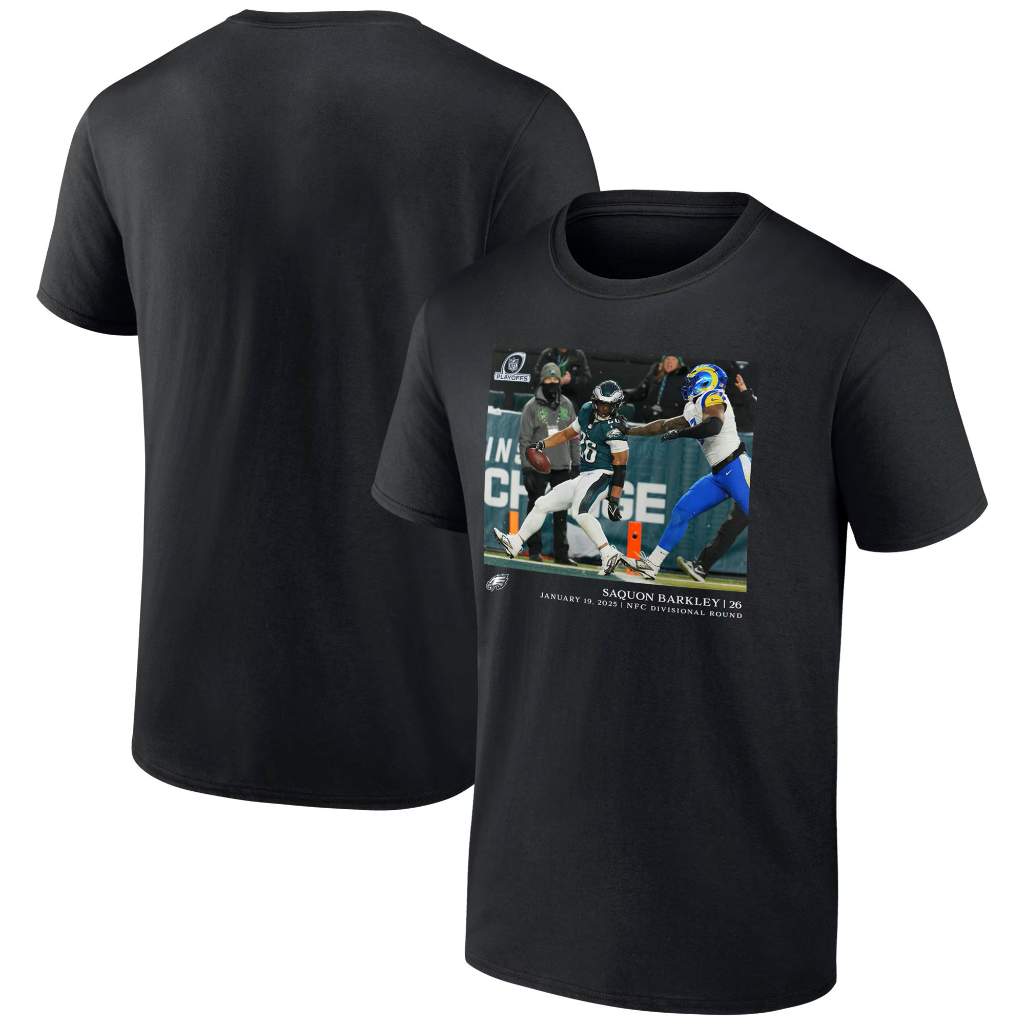 Philadelphia Eagles Saquon Barkley Flash-Funktionen T-Shirt - Schwarz - Herren Image