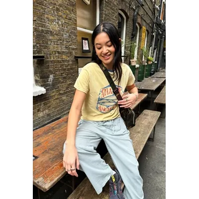 UO Anchovy Relaxed T-Shirt - Yellow XL at Urban Outfitters