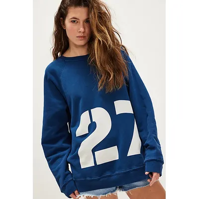 Sports Crew by Original Retro Brand at Free People in Vintage Navy 27, Size: Small