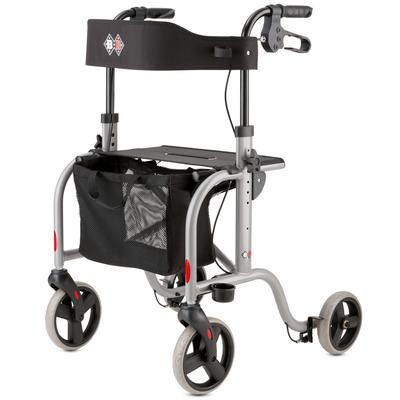 Rollator BISCHOFF & BISCHOFF "RL-Smart ST", silber, RollatorenB:62cm H:82cm T:66cm, Mit Stockhalter und einer großen, ab