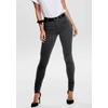 Skinny-fit-Jeans ONLY "ONLRAIN LIFE REG SKINNY DNM", Damen, Gr. L (40), Länge 32, blau (dunkelgrau denim), Denim/Jeans, Obermaterial: 53% Viskose (LENZING ECOVERO), 29% Baumwolle, 17% Polyester, 1% Elasthan, unifarben, casual, skinny fit...