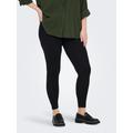 Leggings ONLY CARMAKOMA "CARTIME LEGGINGS NOOS", Damen, Gr. XL (54), N-Gr, schwarz, Jersey, Obermaterial: 95% Baumwolle, 5% Elasthan, unifarben, casual, regular fit knöchellang, Hosen
